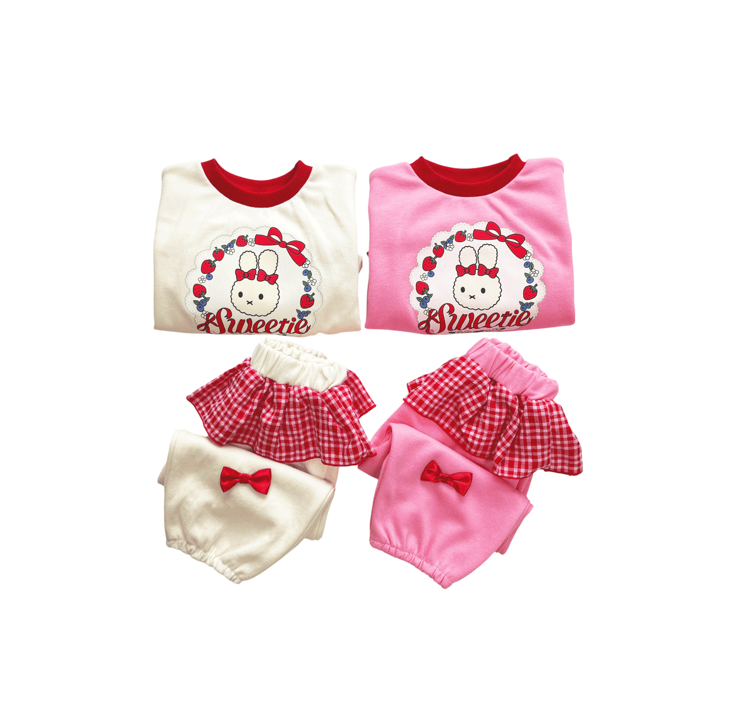 韓國童裝 26春 | SE06 格紋荷葉邊套裝 (70~100cm)