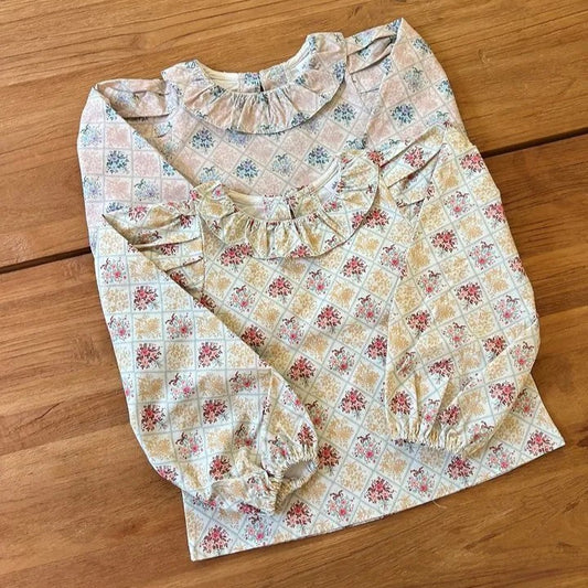 韓國童裝 26秋| OH01 Monet Floral Blouse 襯衫