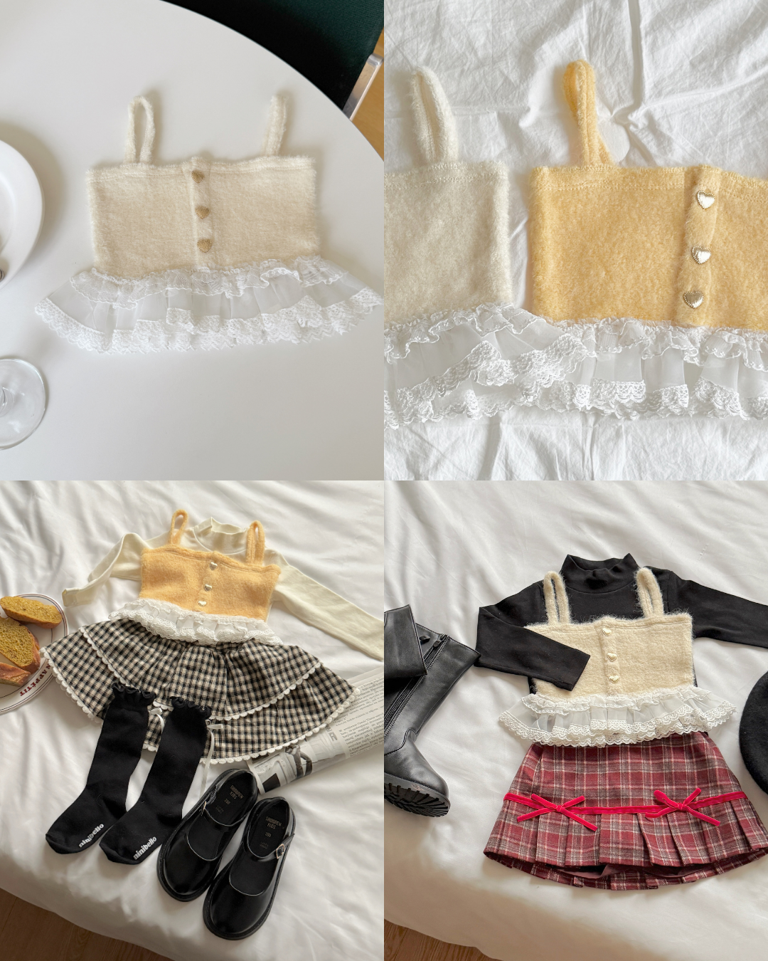 韓國童裝 25秋冬 | NB25440 Sleeveless Lace Bustier