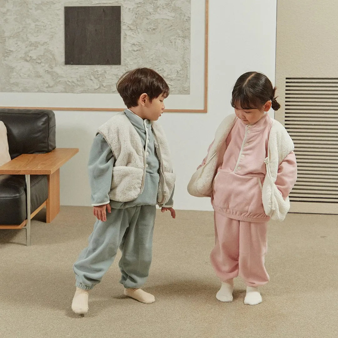 韓國童裝 | HM Kinder Fleece不掉毛雙面毛絨背心
