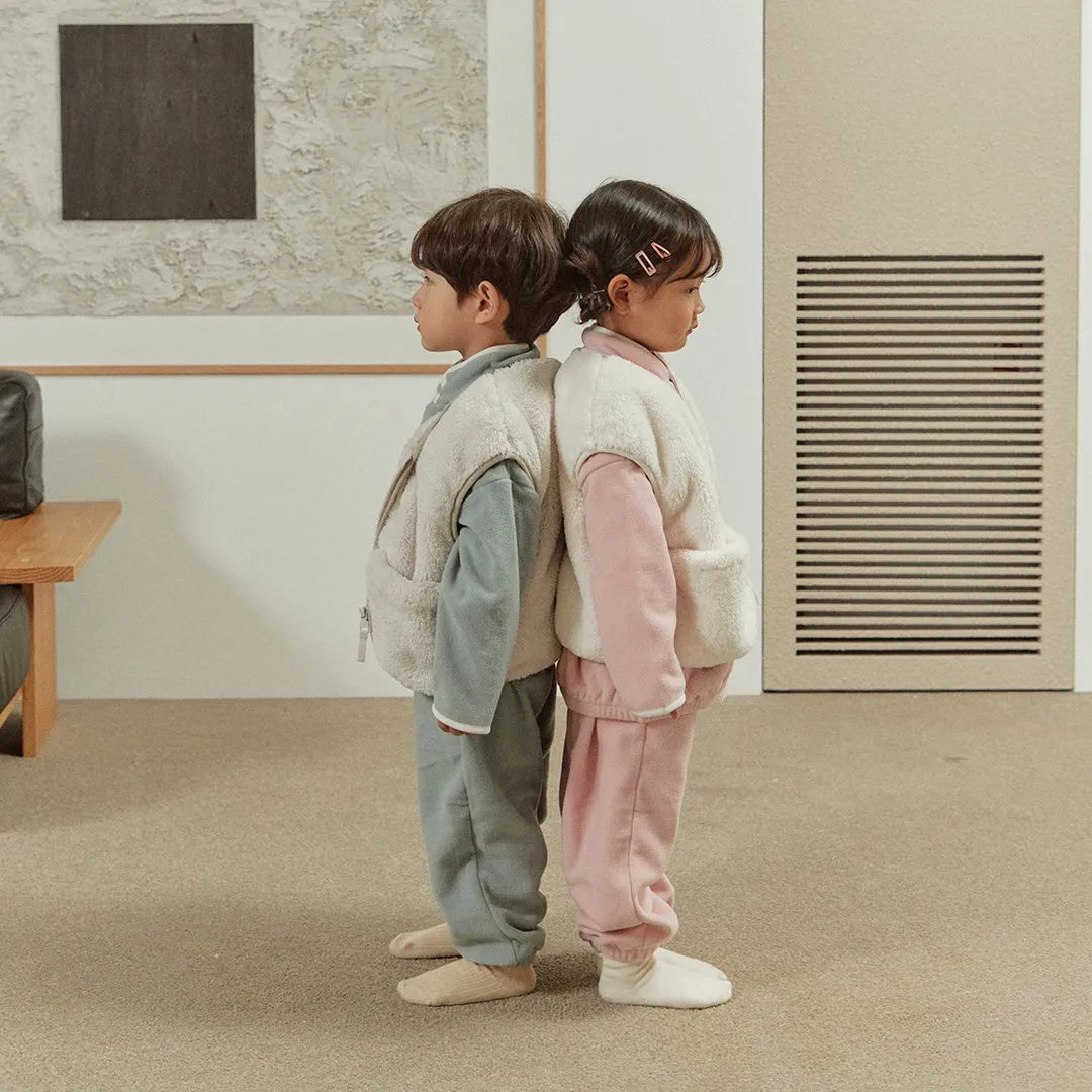韓國童裝 | HM Kinder Fleece不掉毛雙面毛絨背心