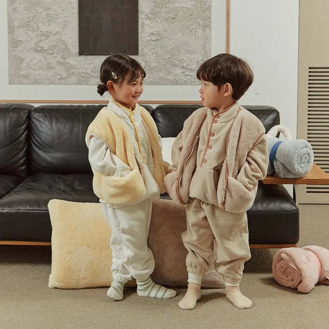韓國童裝 | HM Kinder Fleece不掉毛雙面毛絨背心
