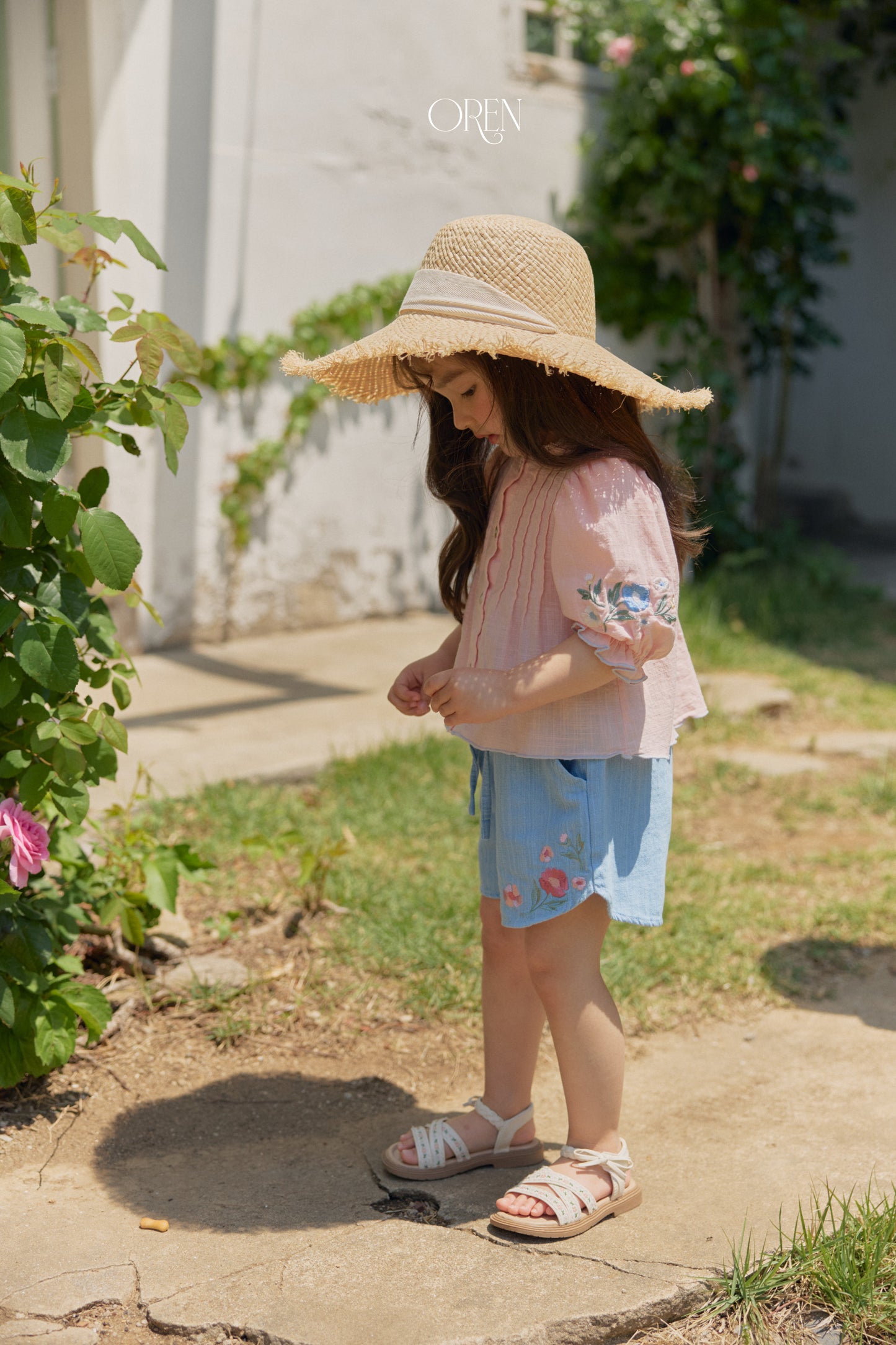 韓國童裝 26夏| OR94 Serene Raffia Sun Hat 塞雷娜拉菲草遮陽帽 (One Size)