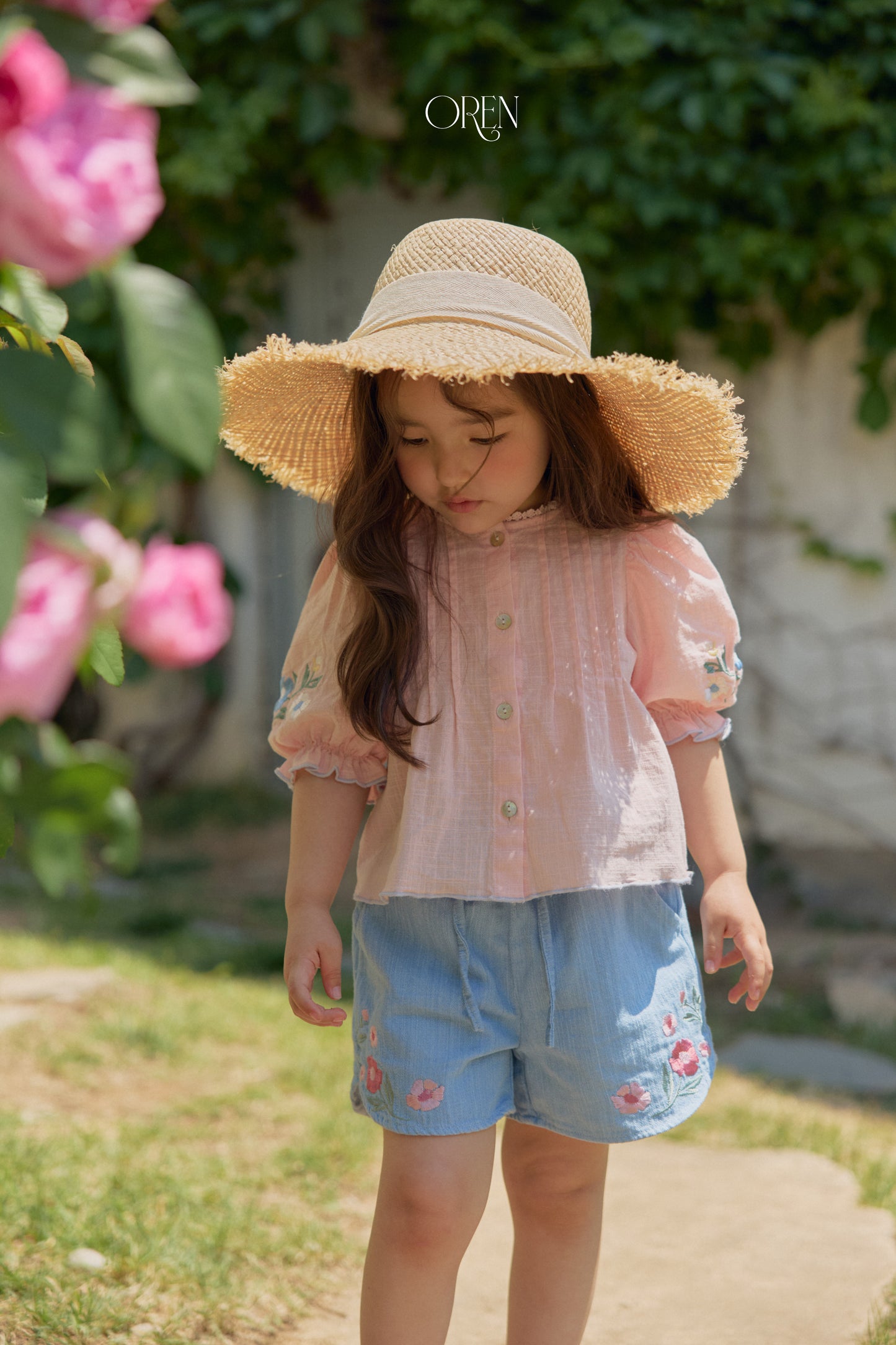 韓國童裝 26夏| OR94 Serene Raffia Sun Hat 塞雷娜拉菲草遮陽帽 (One Size)