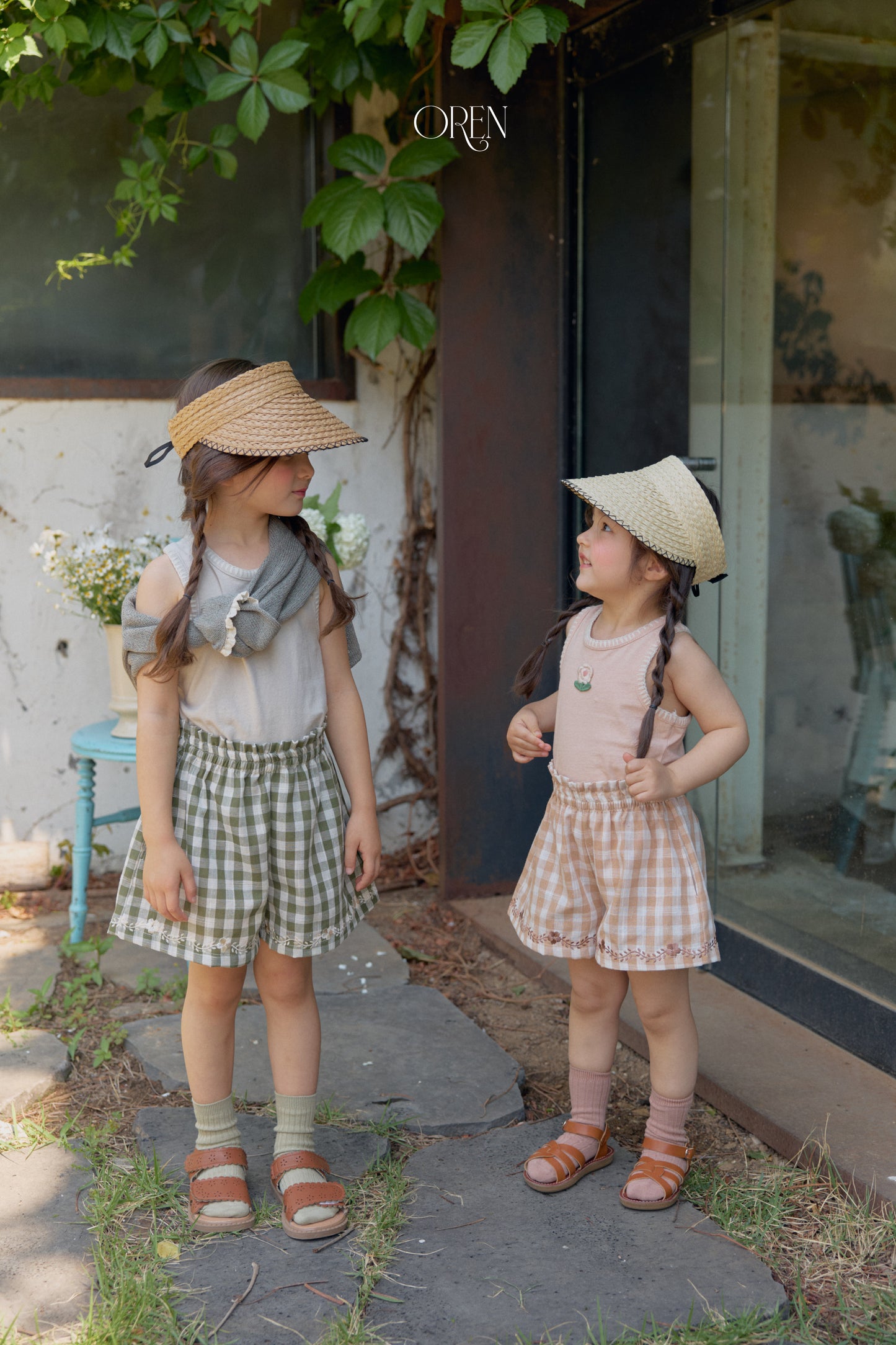 韓國童裝 26夏| OR93 Petit Chou Raffia Sun Visor 佩蒂舒拉菲草遮陽帽 (One Size)