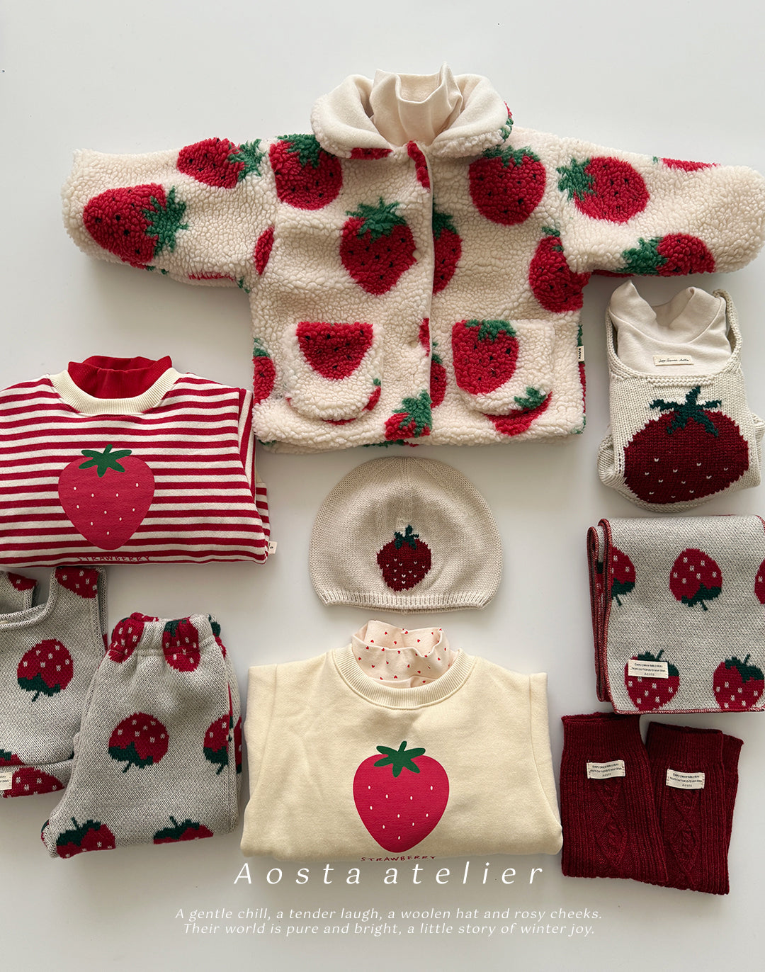 韓國童裝 25秋冬 | AO25420 Strawberry 2-way Jacket