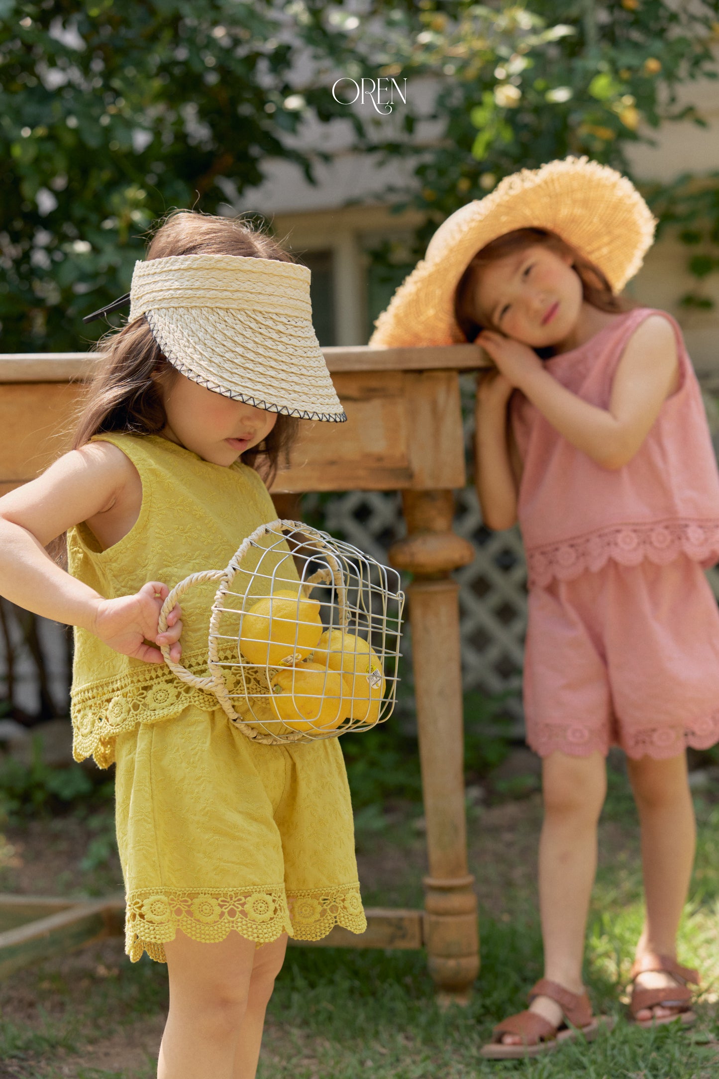 韓國童裝 26夏| OR93 Petit Chou Raffia Sun Visor 佩蒂舒拉菲草遮陽帽 (One Size)
