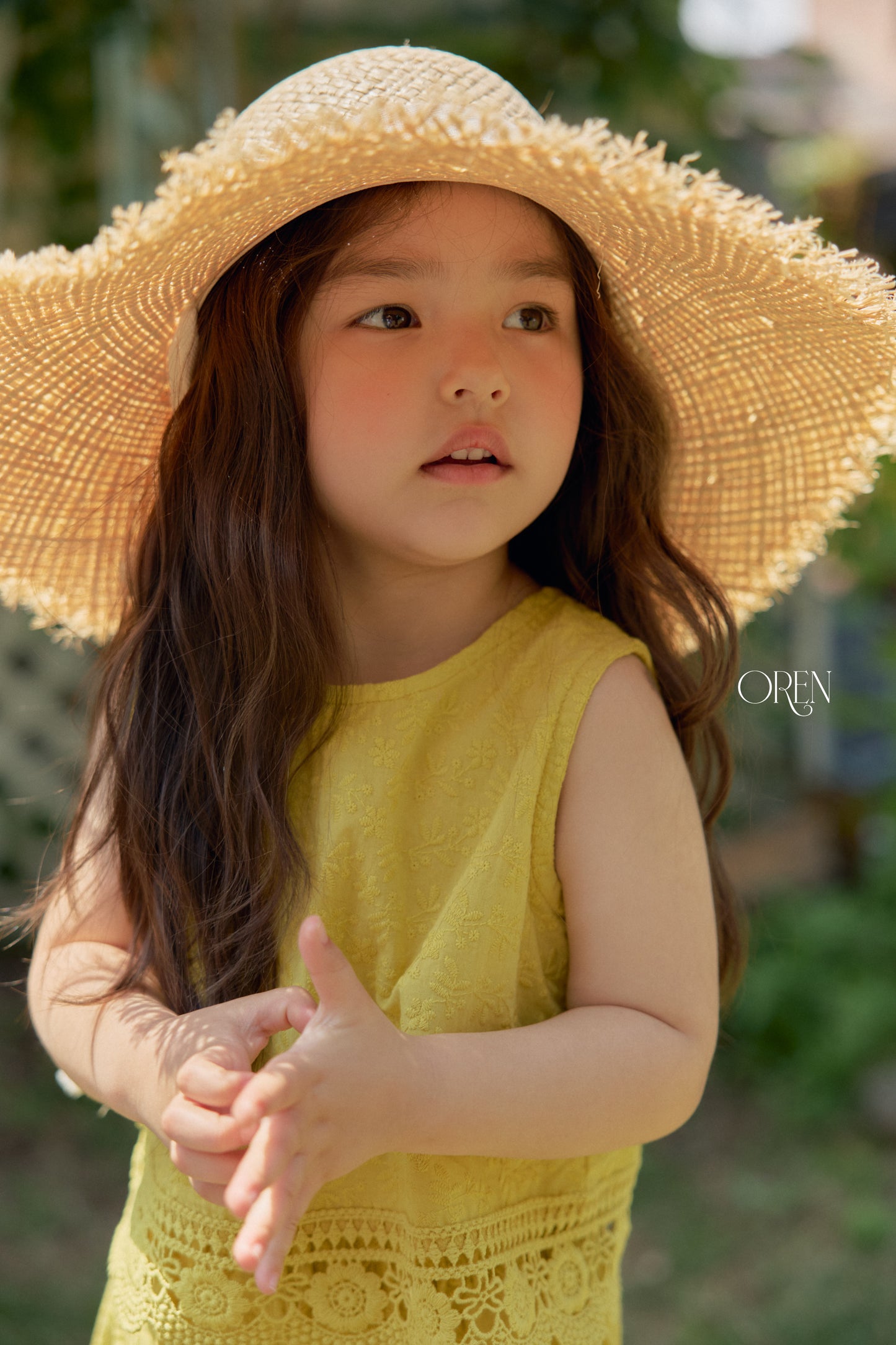 韓國童裝 26夏| OR94 Serene Raffia Sun Hat 塞雷娜拉菲草遮陽帽 (One Size)