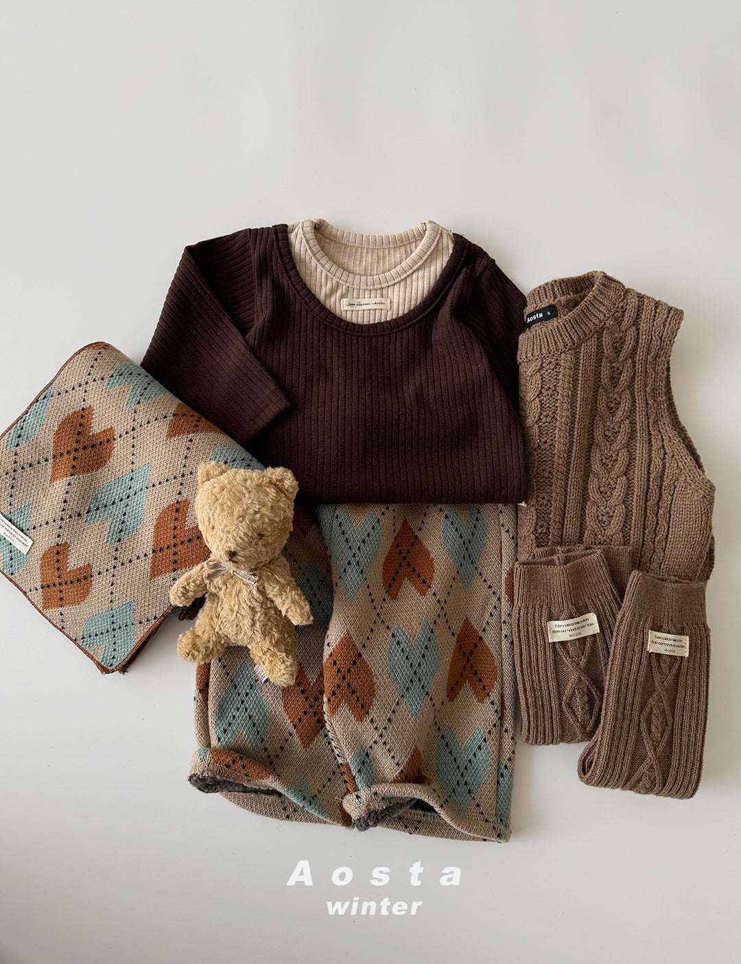 韓國童裝 25秋冬 | AO25412 Knit Vest