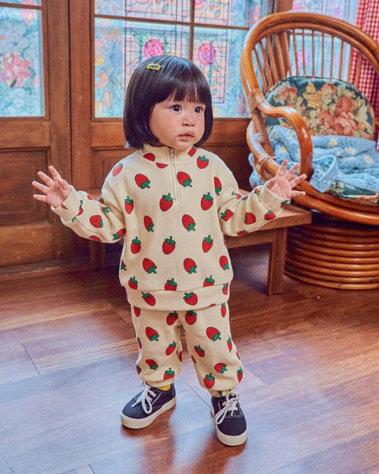 韓國童裝 26秋| OT73 Little Farm Waffle Anorak Set 套裝