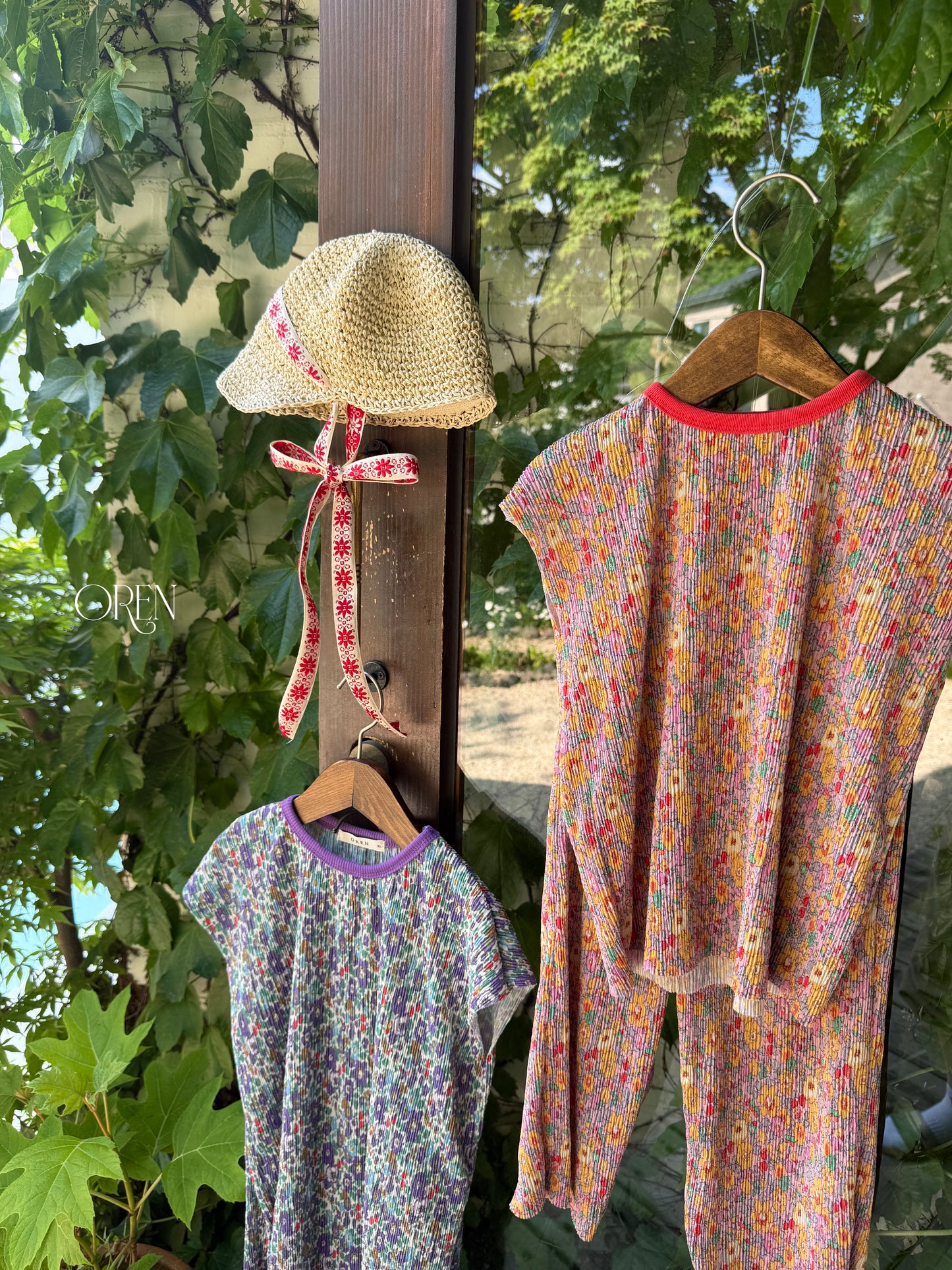 韓國童裝 26夏| OR85 Rosie Pleats Set 羅西百褶套裝 (90-120)