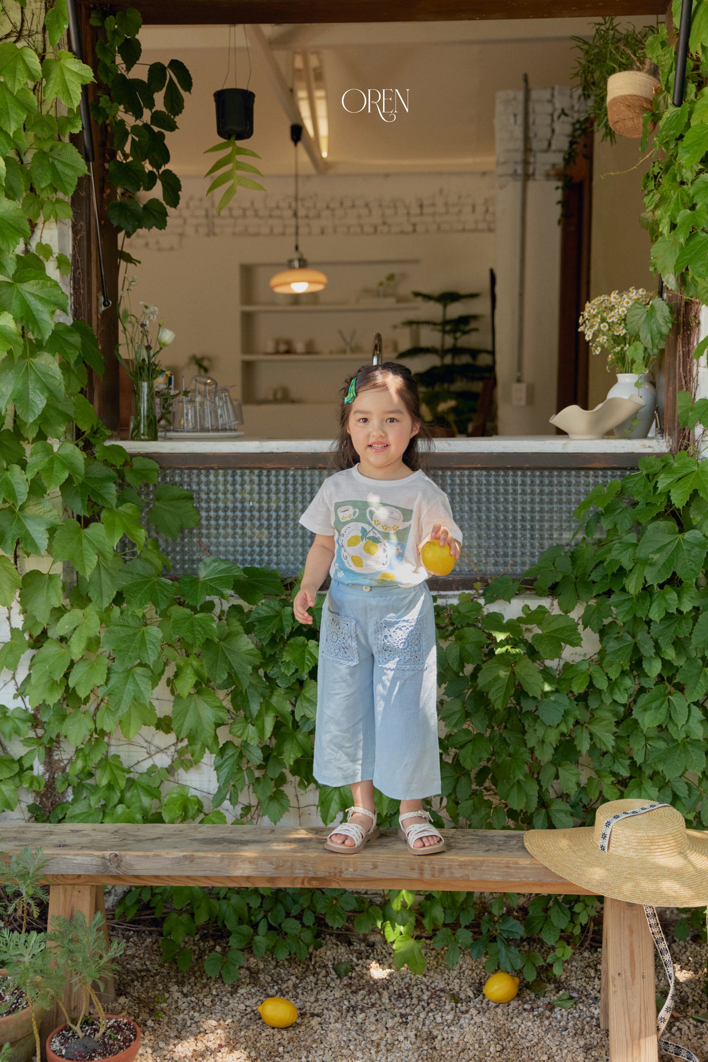 韓國童裝 26夏| OR76 Maison Lemon T-shirt 梅森檸檬T恤 (90-120)