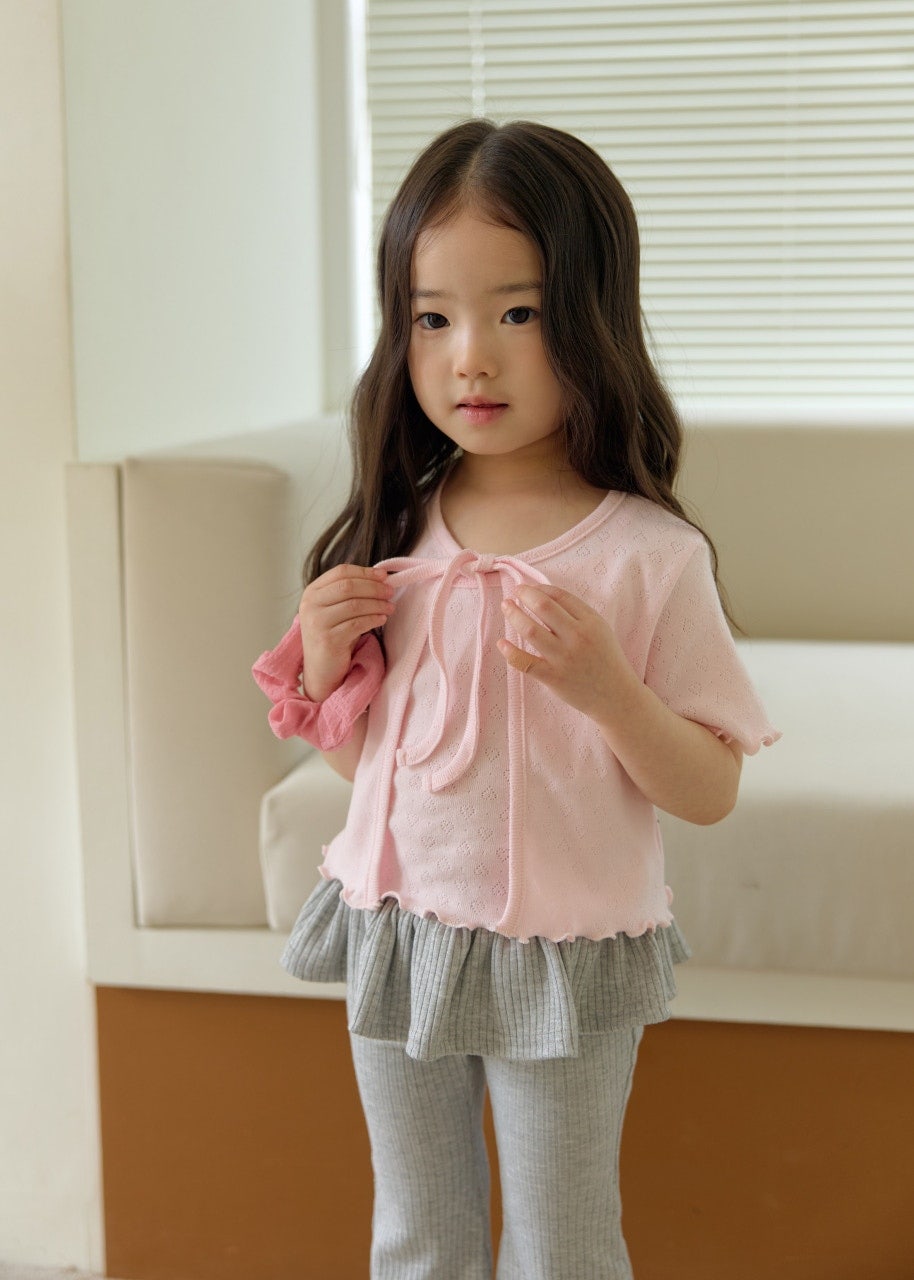 韓國童裝 26夏| DD11 Eyelet Cardigan Set (75-140cm)