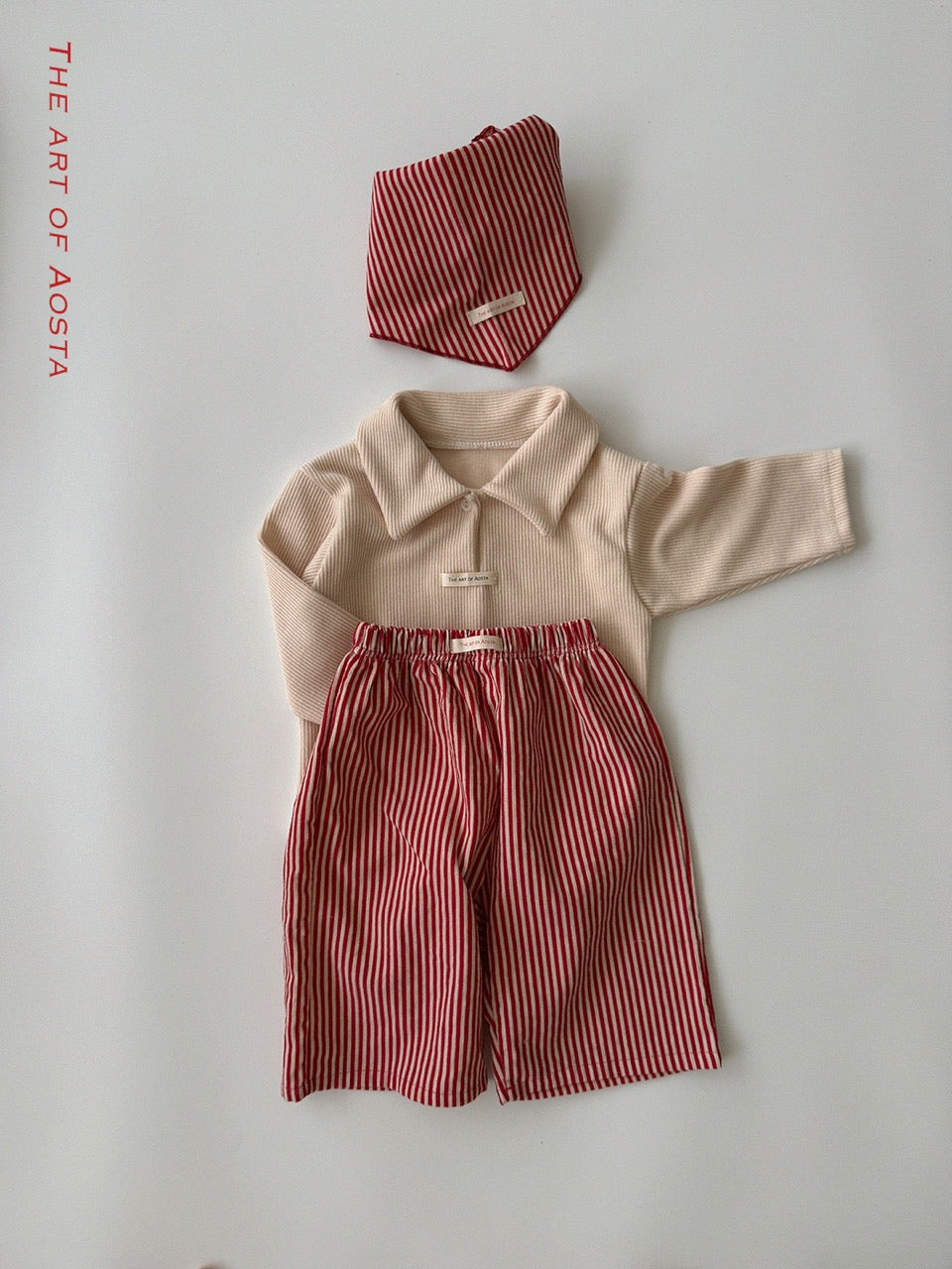 韓國童裝 26秋| AO55 Mulmul Collar T 上衣 (70-110)