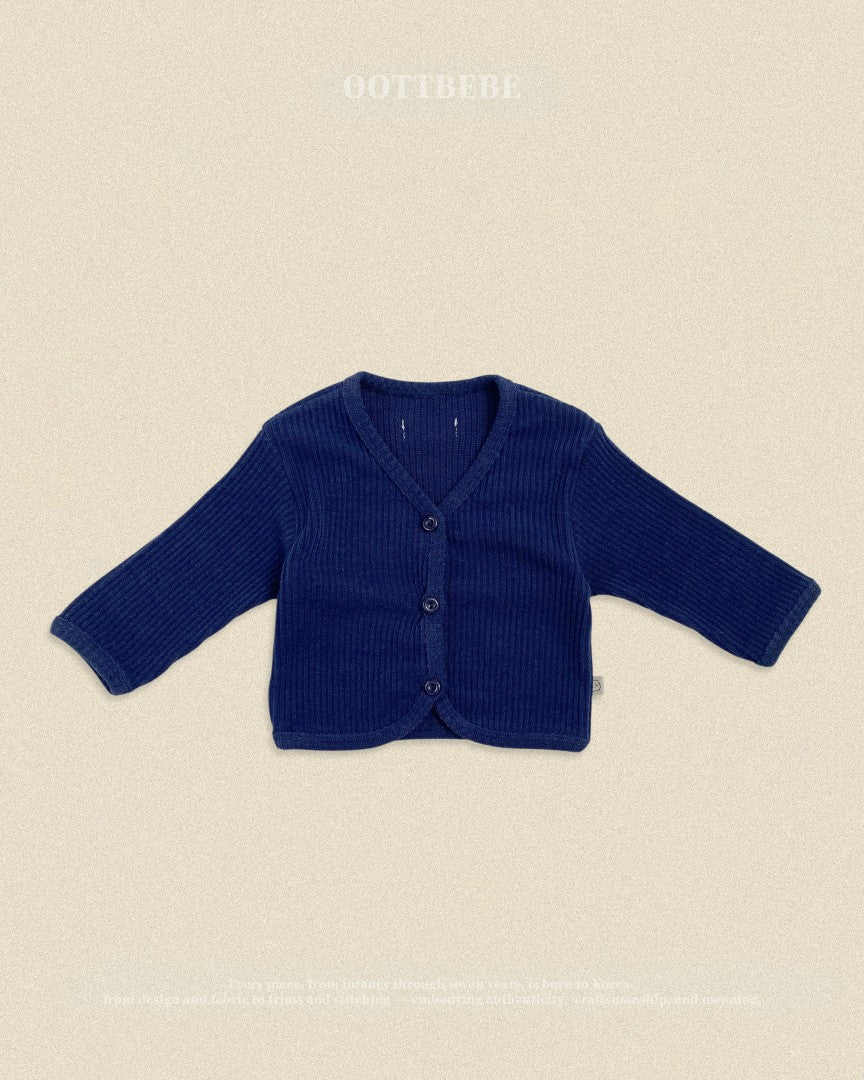 韓國童裝 26秋| OT38 Haribo Ribbed Cardigan 外套