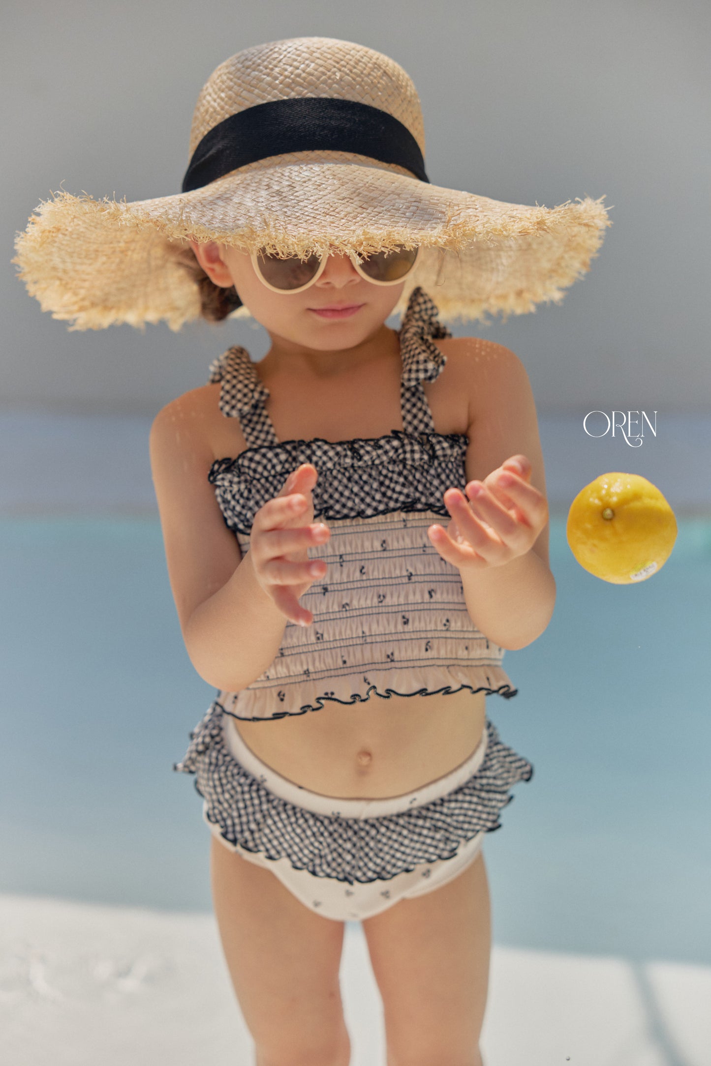 韓國童裝 26夏| OR94 Serene Raffia Sun Hat 塞雷娜拉菲草遮陽帽 (One Size)