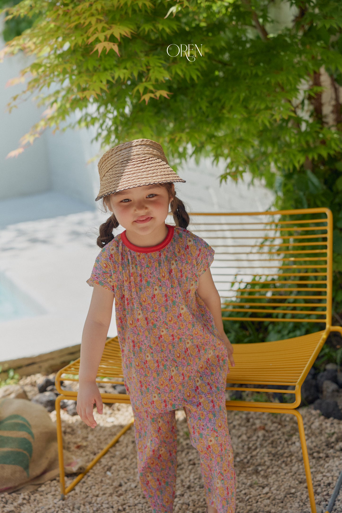 韓國童裝 26夏| OR93 Petit Chou Raffia Sun Visor 佩蒂舒拉菲草遮陽帽 (One Size)