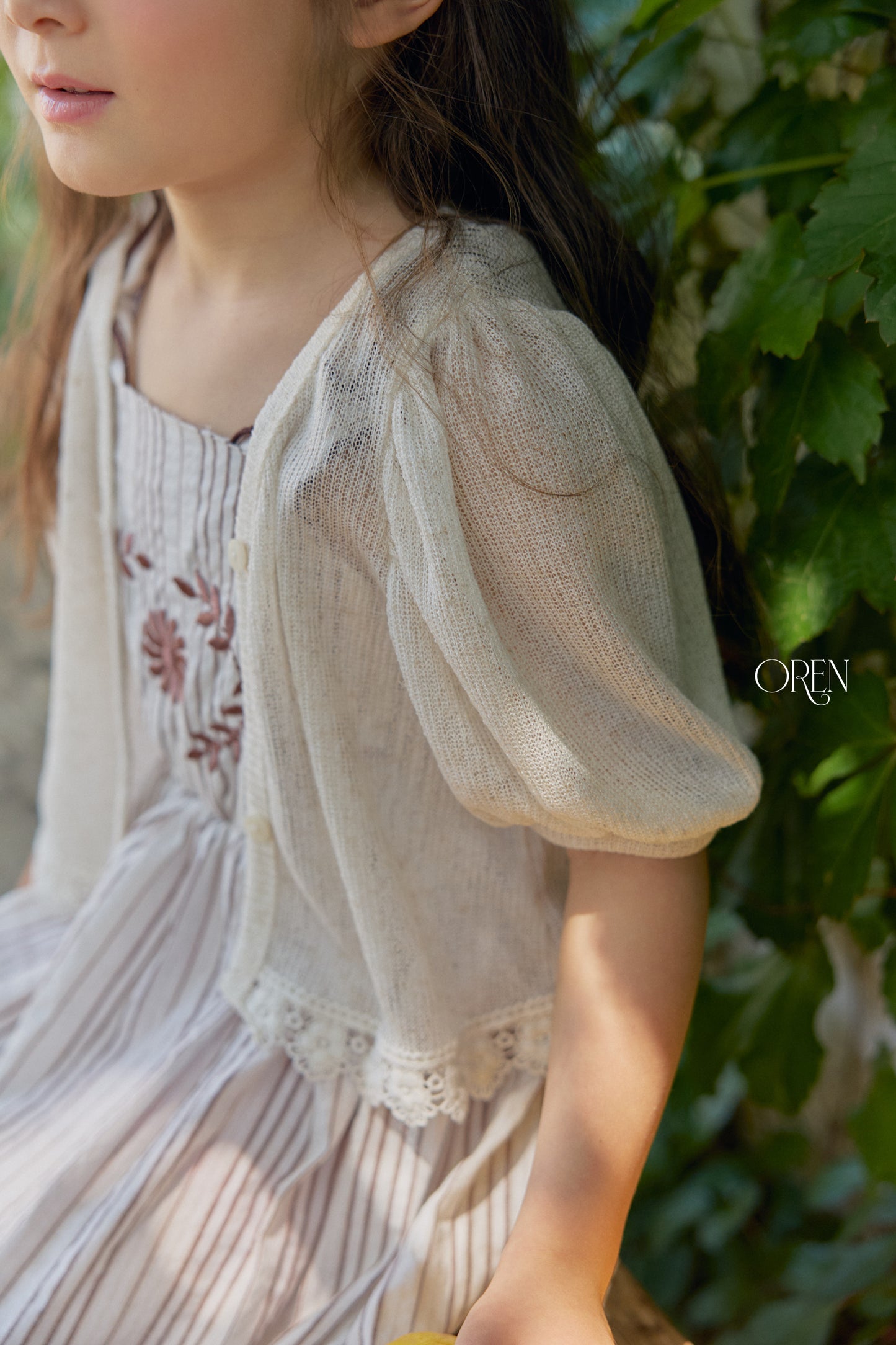 韓國童裝 26夏| OR77 Chacha Linen Cardigan 恰恰亞麻針織外套 (90-120)