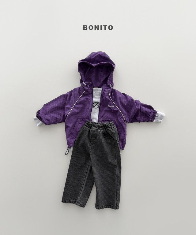 韓國童裝 26秋| BT15 Check String Windbreaker 外套 (80-140)