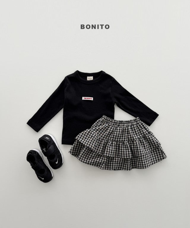 韓國童裝 26秋| BT62 Check Tiered Skirt 短裙 (80-140)