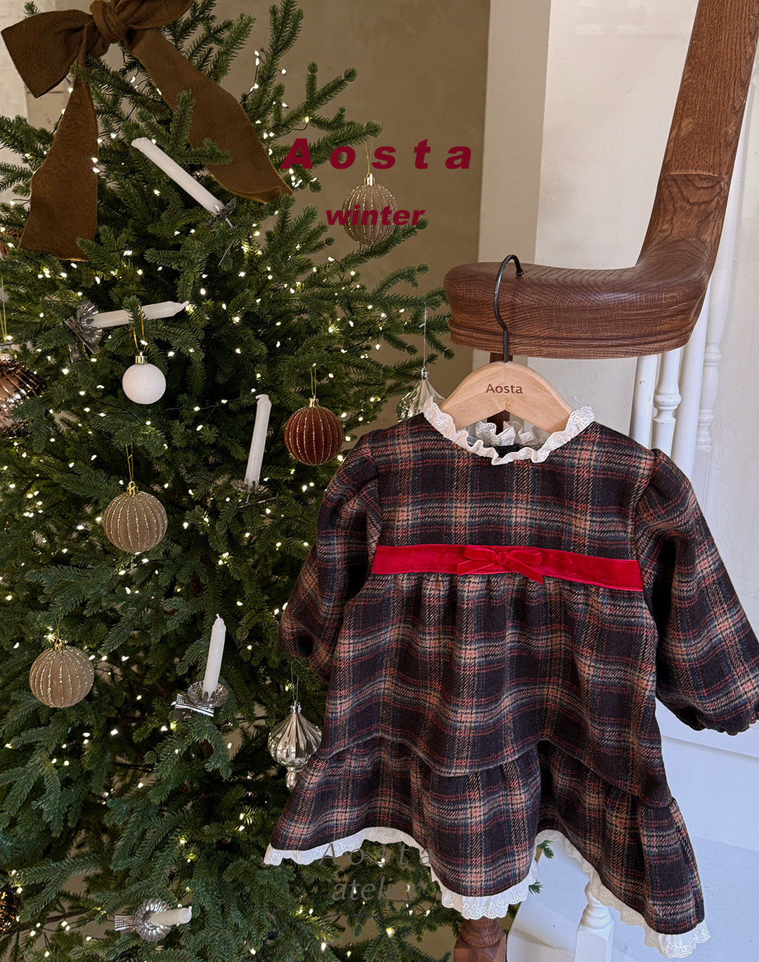 韓國童裝 25秋冬 | AO25455 Check OPS