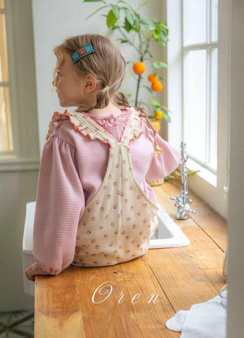 韓國童裝 25秋 | OR25336 Madeleine Waffle Overalls