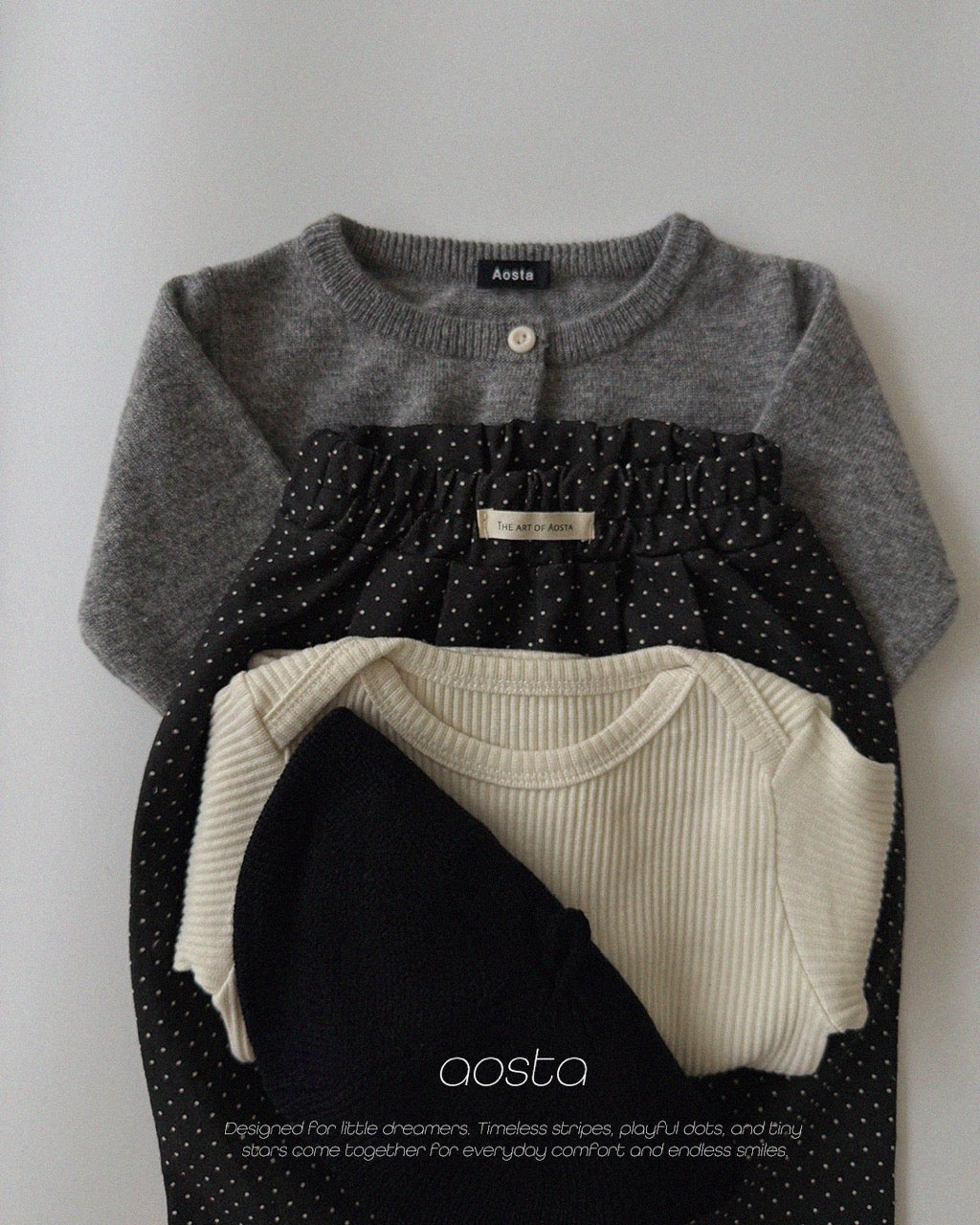 韓國童裝 26秋| AO06 Knit Cashmere Cardigan 外套 (70-110)