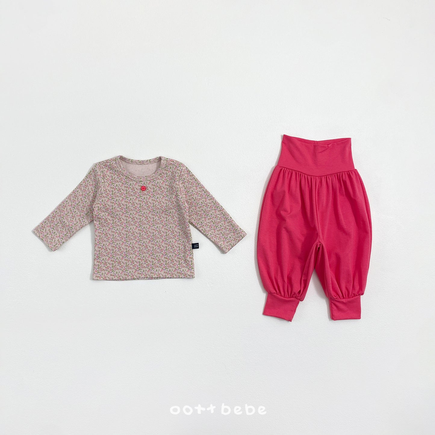 韓國童裝 26SS | OT20 Cozy Floral Kids Top and Bottom Set (75-120cm)