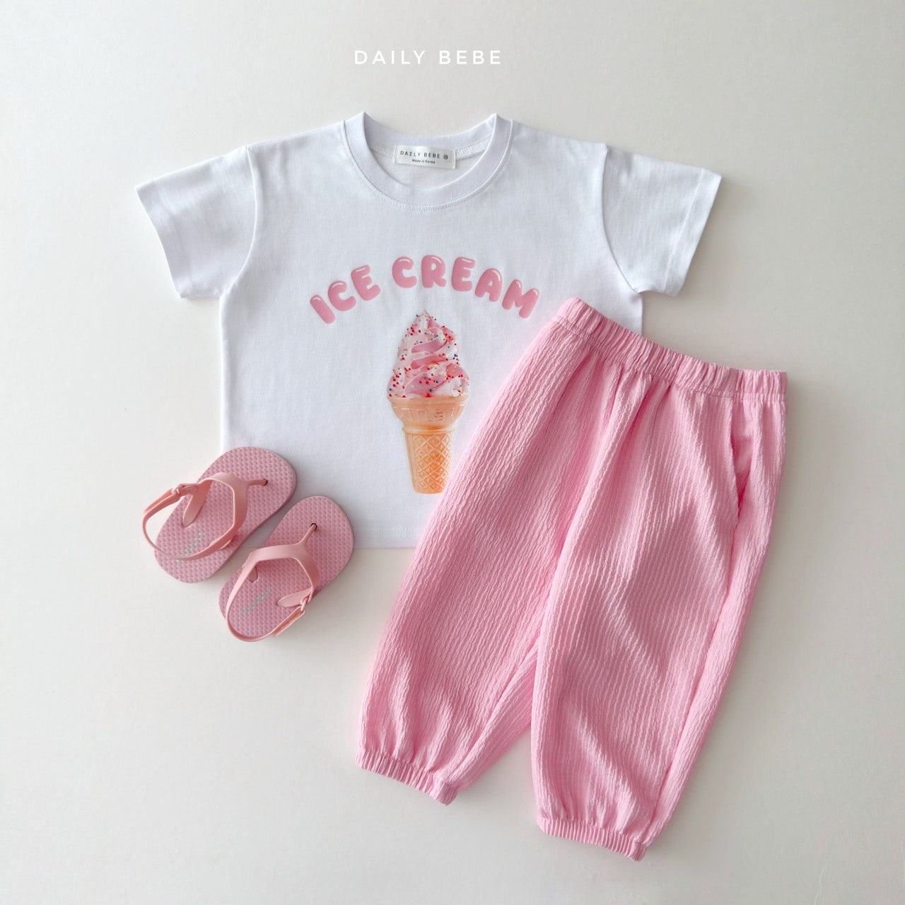 韓國童裝 26夏| DD23 Ice Cream Short Sleeve Tee (75-140cm)