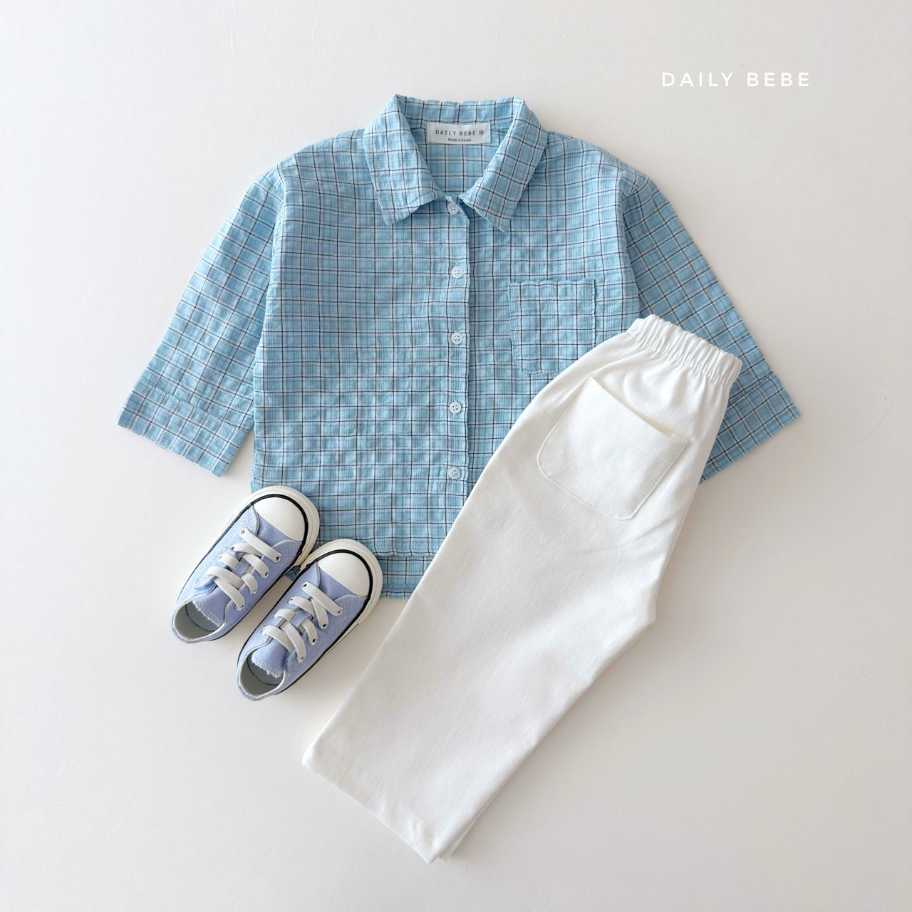 韓國童裝 26春 | DD13 格紋襯衫 (75~140cm)