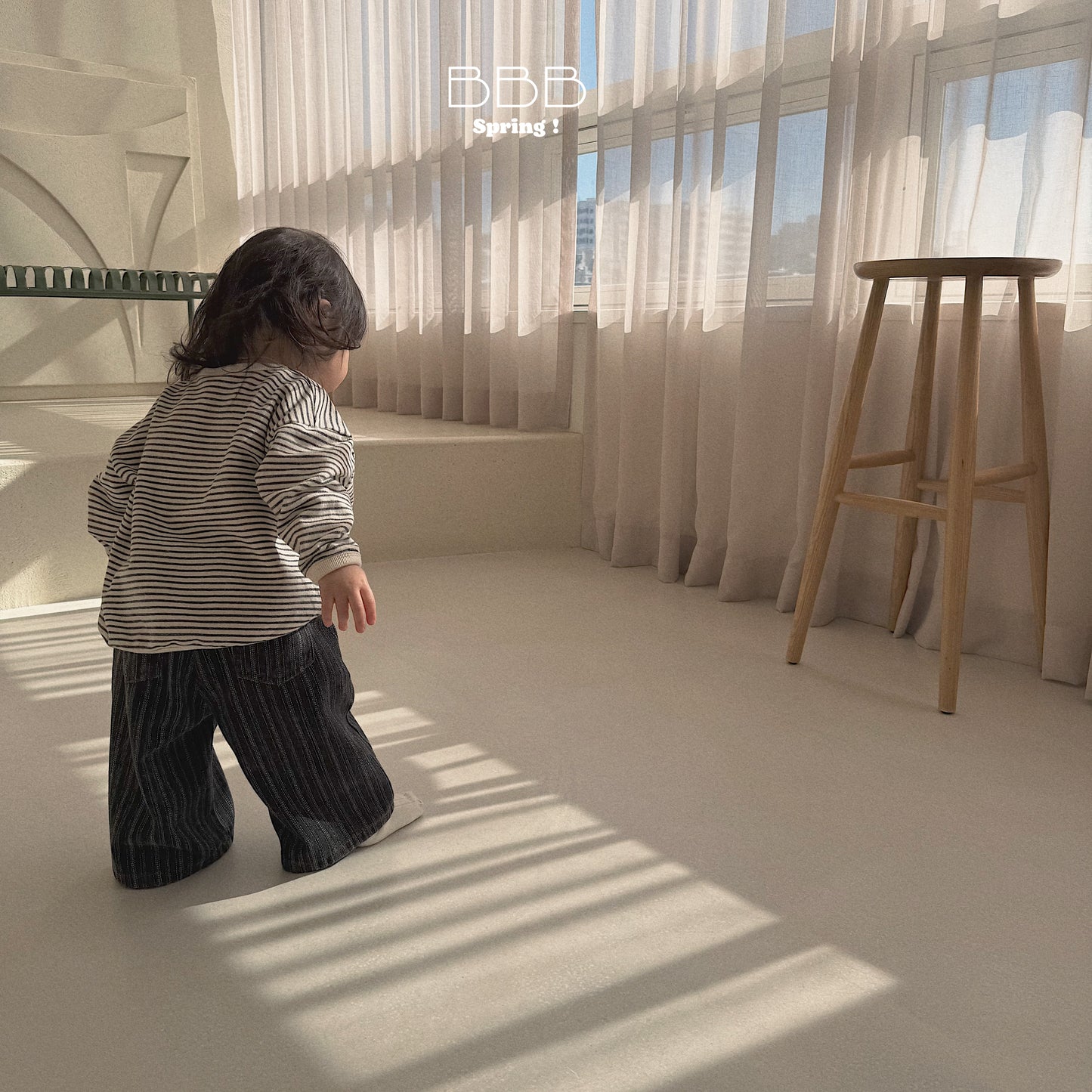 韓國童裝 26春 | BB40 Bebe Double Stripe Jeans (70-110cm)