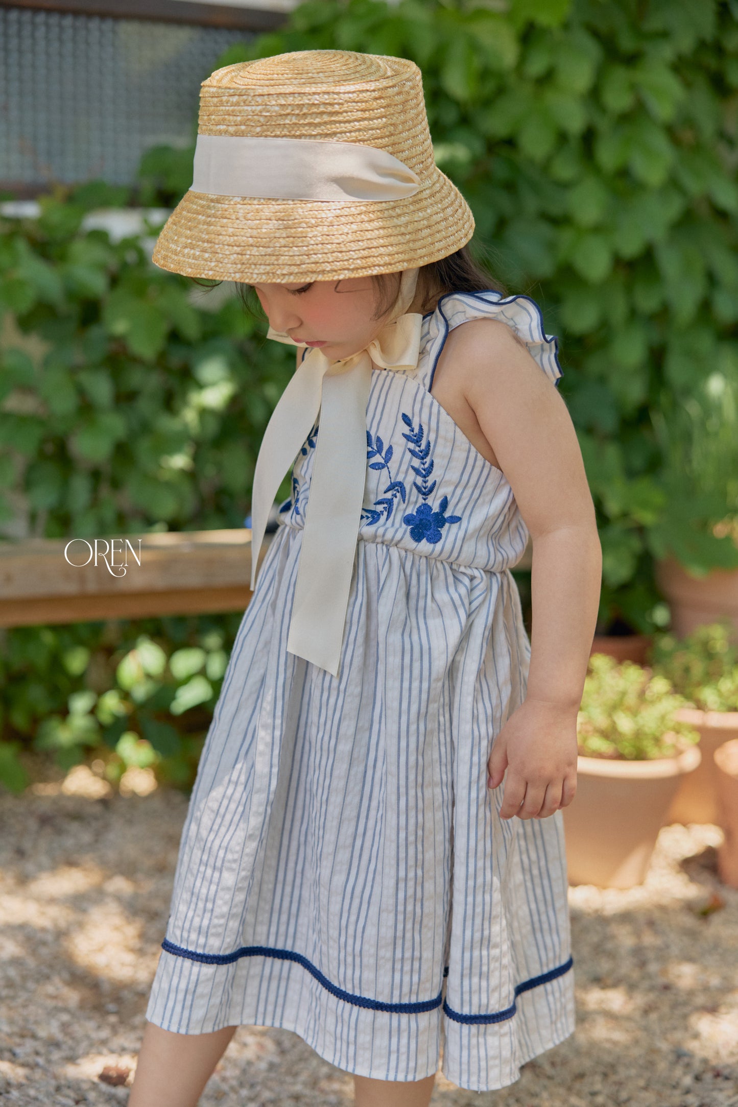韓國童裝 26夏| OR78 Casa Stripe Dress 卡薩條紋洋裝 (90-120)
