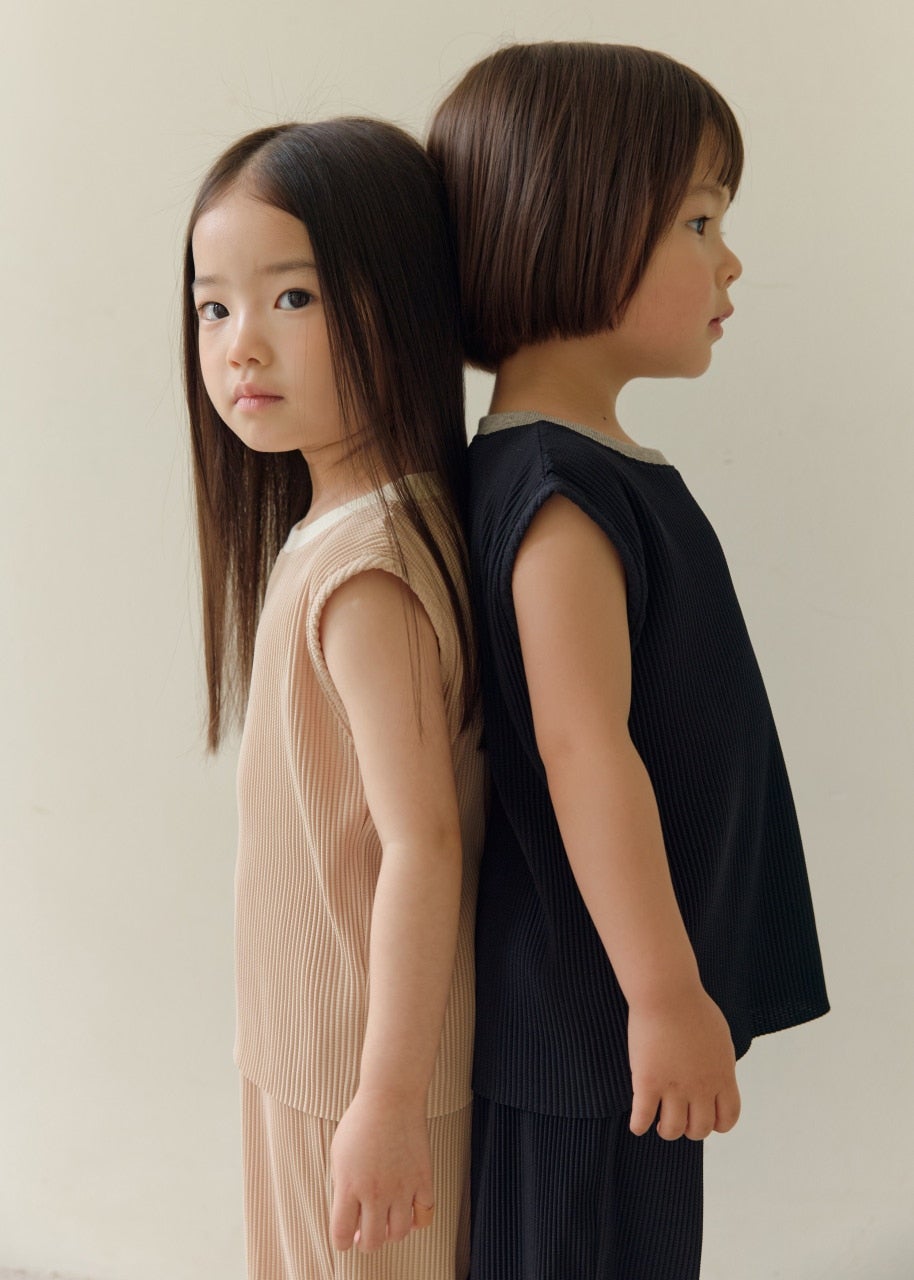 韓國童裝 26夏| DD04 Color Block Pleats Set (75-140cm)