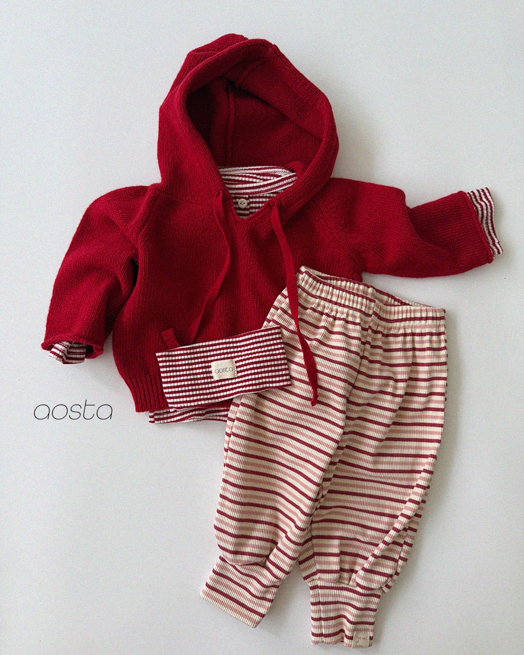 韓國童裝 26秋| AO10 Knit Cookie Hoodie 連帽衫 (70-110)