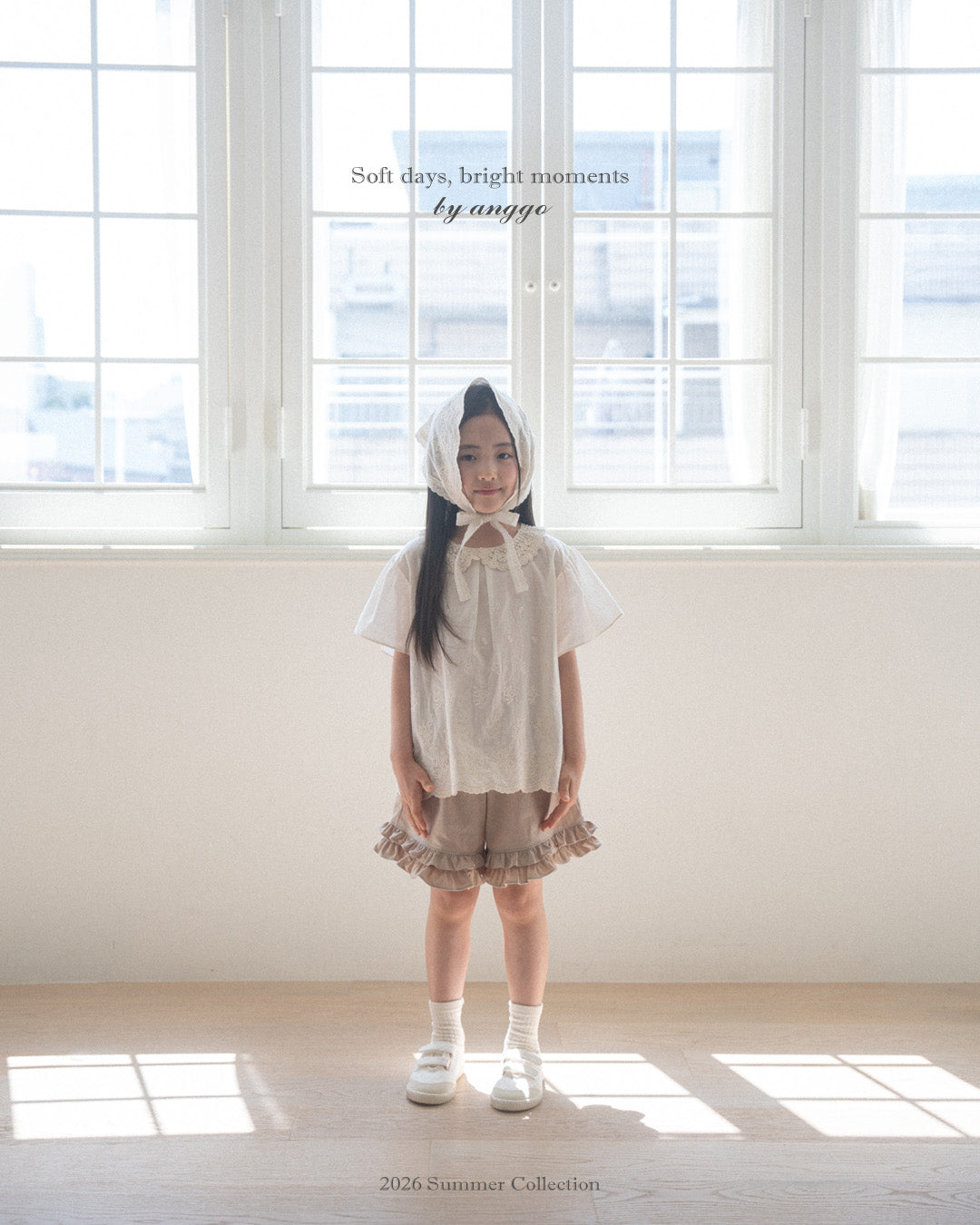 韓國童裝 26夏| AG21 Milk tea Pants (80-120cm)