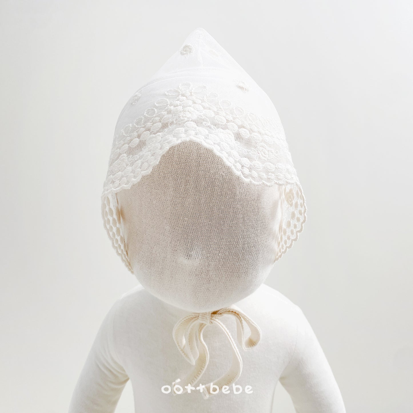 韓國童裝 26SS | OT37 Vintage Lace Bonnet (Free Size)