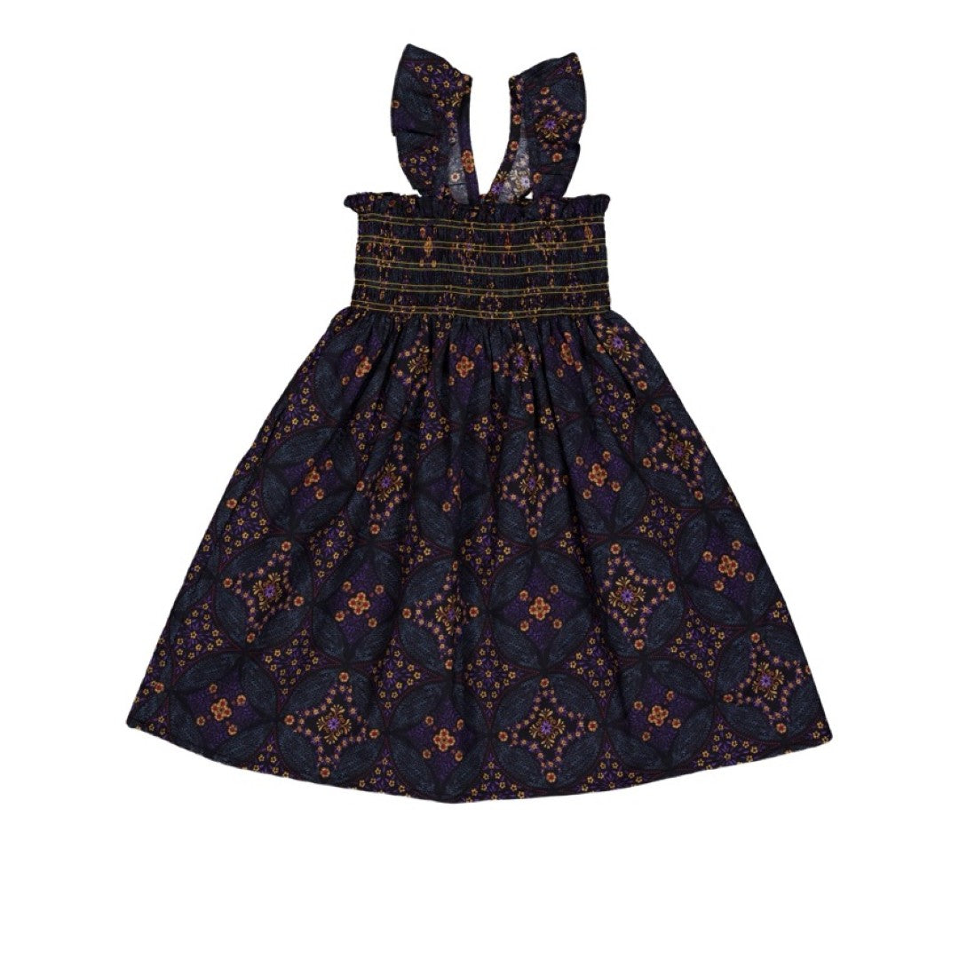 韓國童裝 26夏| LU51 Bella Smock Dress | Bella 抓皺洋裝 (80-130)