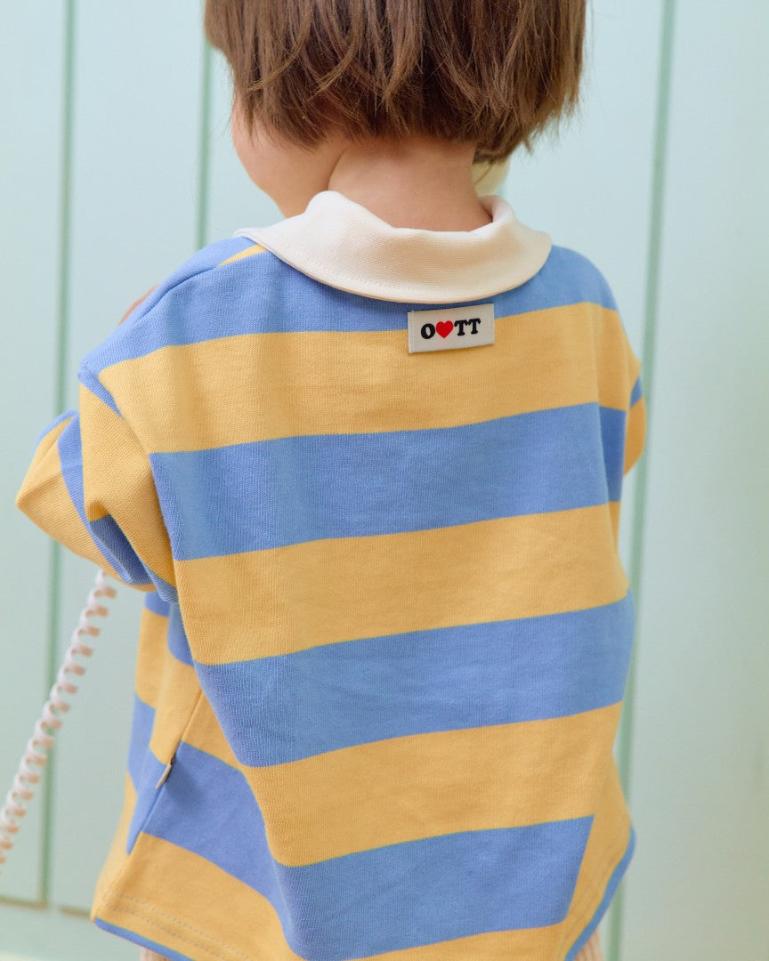 韓國童裝 26秋| OT07 Play Rugby Collar Tee 上衣