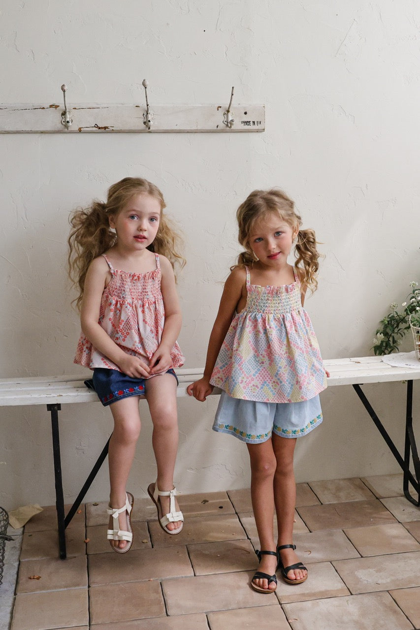 韓國童裝 26夏| FU22 Berry Sleeveless Blouse 莓果無袖襯衫 (90-140cm)