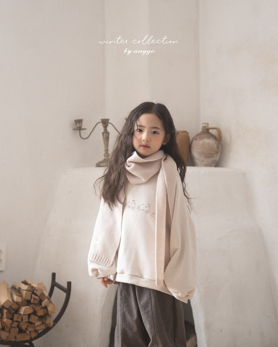 \限時預購/ 韓國童裝  AG25240  Anggo Knitwear muffler