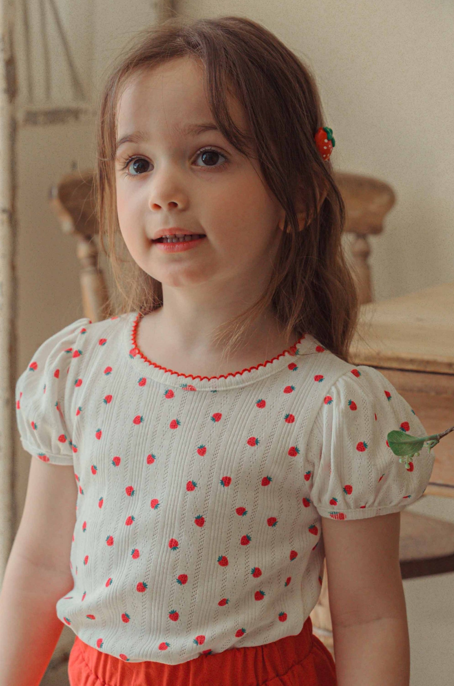 韓國童裝 26夏| CR13 Strawberry Eyelet T (80-125cm)