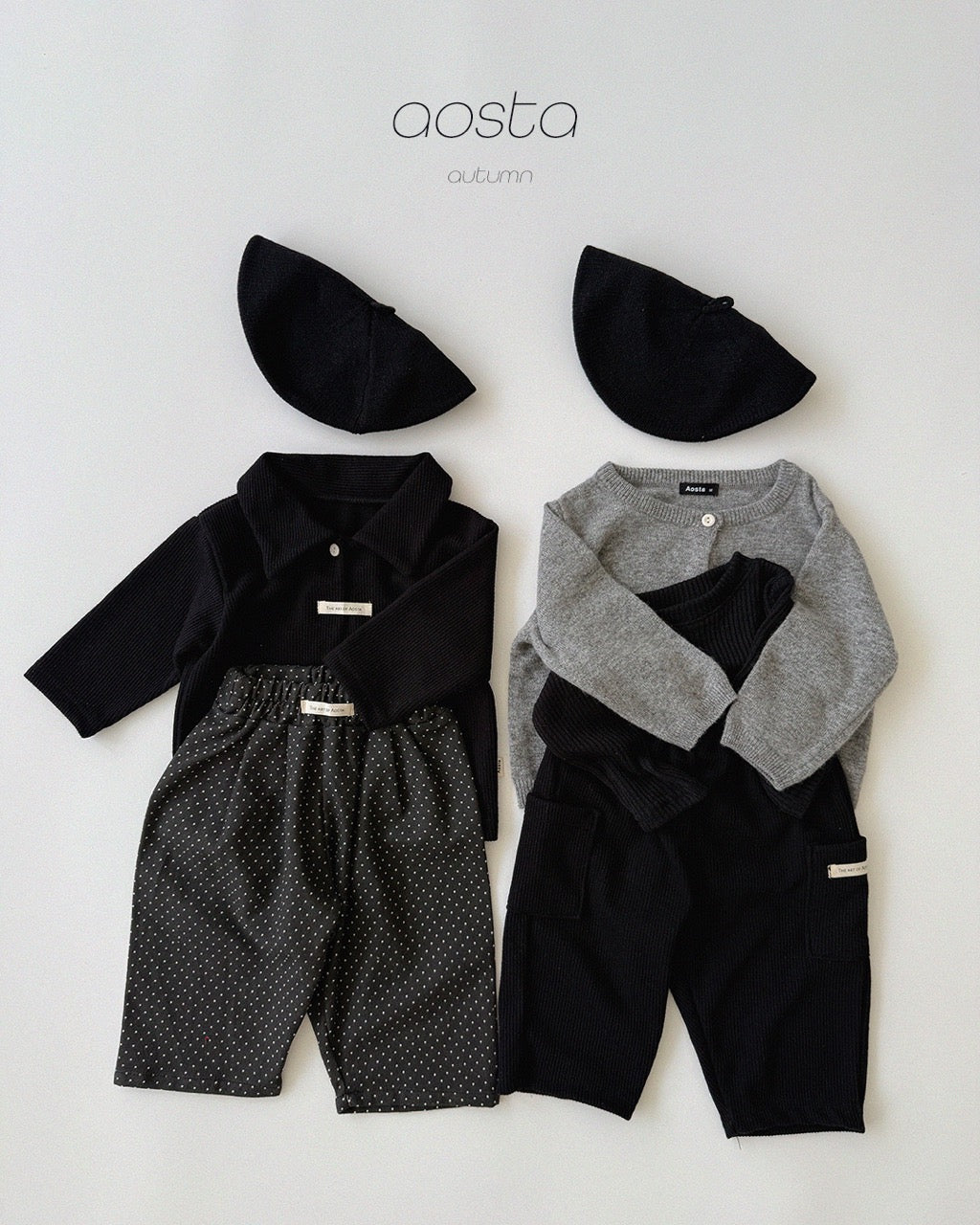 韓國童裝 26秋| AO55 Mulmul Collar T 上衣 (70-110)