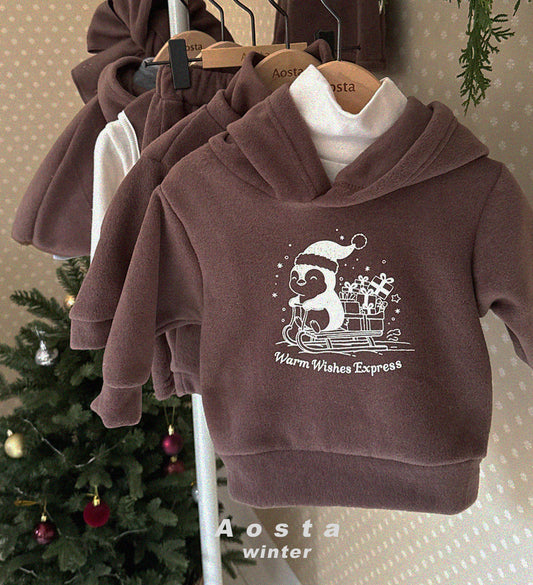 韓國童裝 25秋冬 | AO25450 Winter Penguin Hoodie