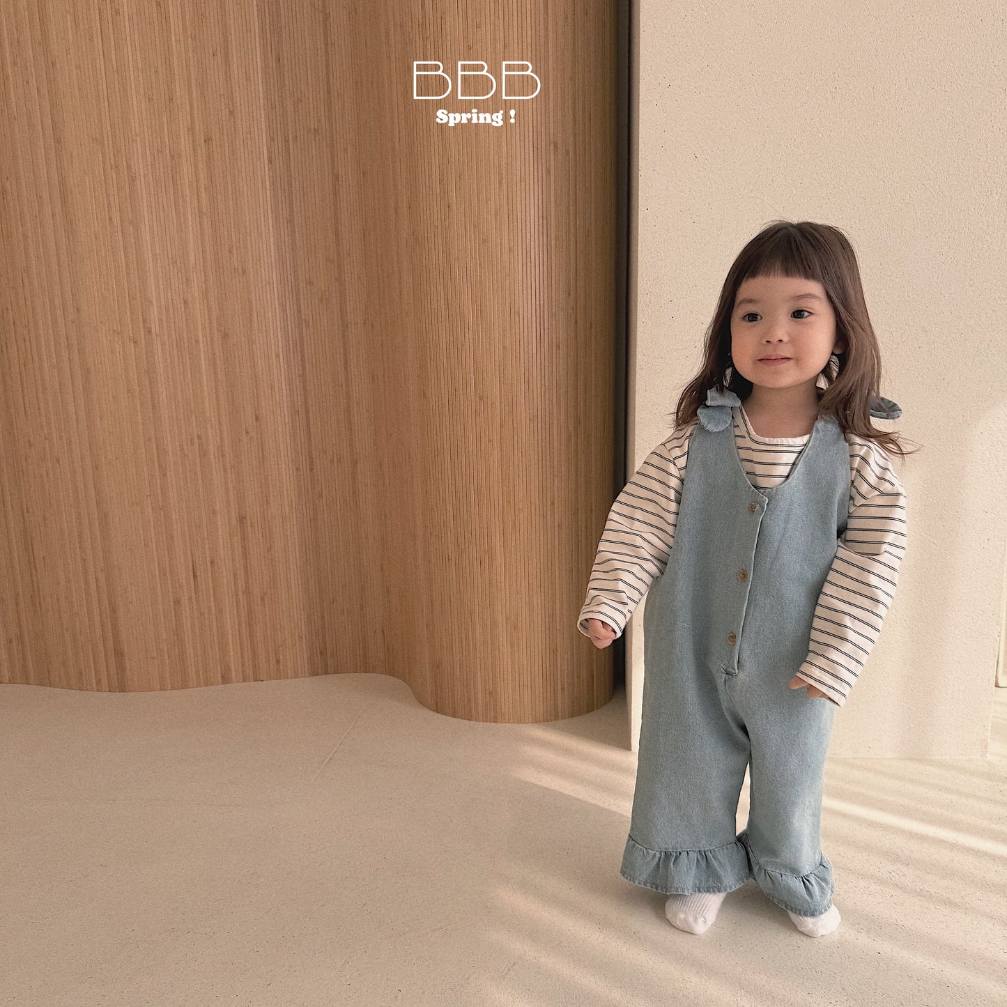 韓國童裝 26春 | BB21 Bebe Ruffle Romper Suit (70-110cm)
