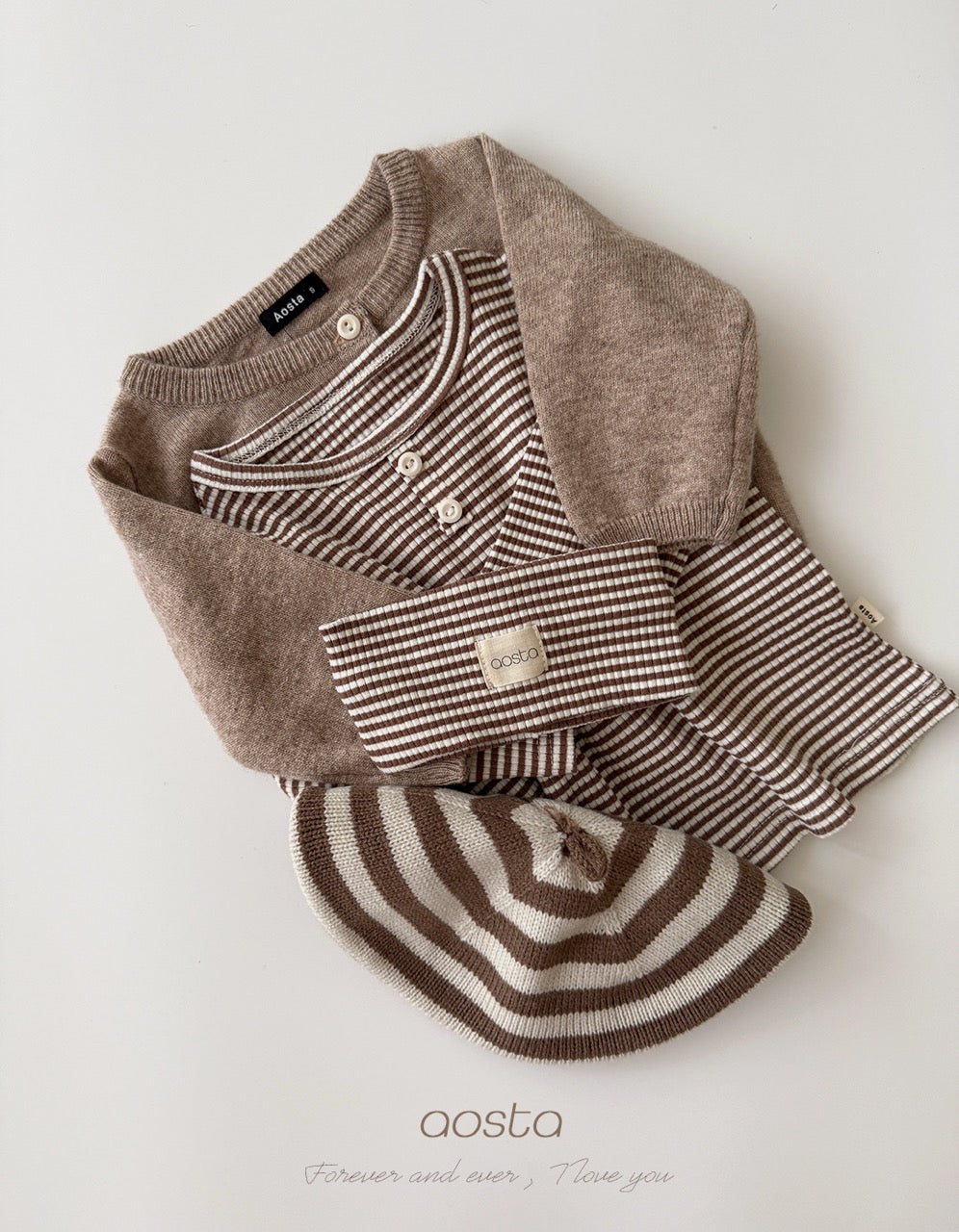 韓國童裝 26秋| AO06 Knit Cashmere Cardigan 外套 (70-110)