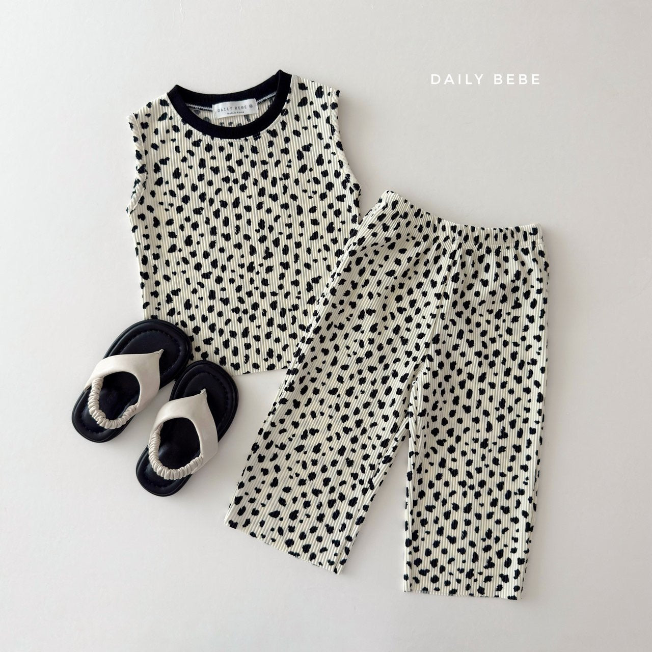 韓國童裝 26夏| DD04 Color Block Pleats Set (75-140cm)