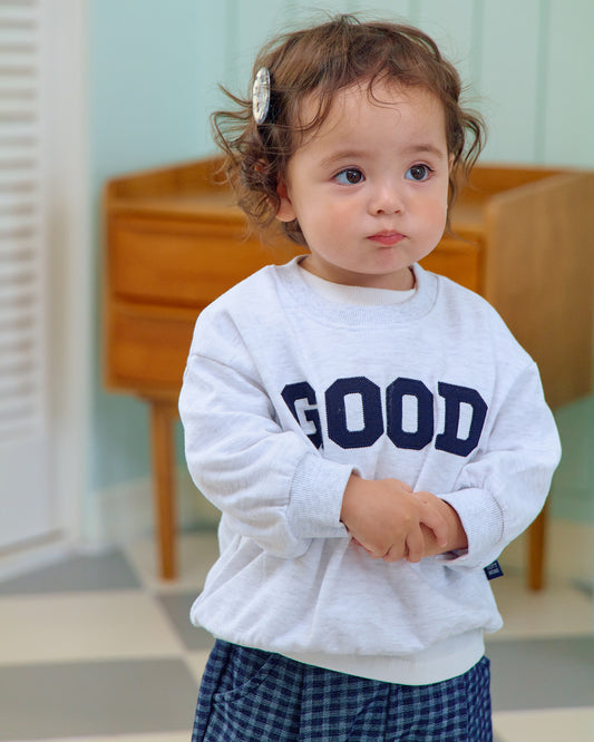 韓國童裝 26秋| OT01  GOOD Sweatshirt Kids 上衣