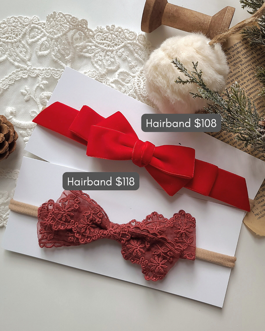 獨家限量預購/ 聖誕頭飾 Christmas Hairband Lace