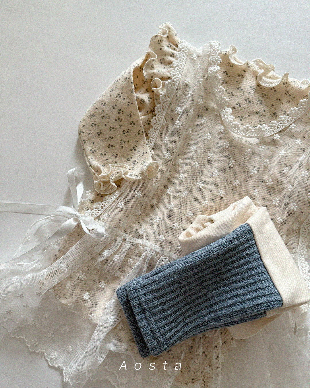 韓國童裝 26春 | AO26111 Lace Mu Skirt