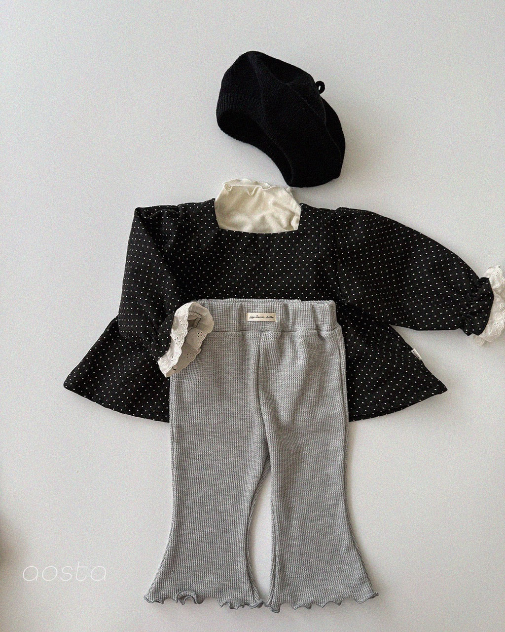 韓國童裝 26秋| AO50 Jelly Waffle Pants 褲子 (70-110)